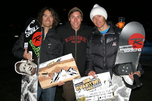 Ксавьер с Джереми Джонсом. Он занял второе место на Big Mountain Pro 2008, и знает как себя вести вне трасс
